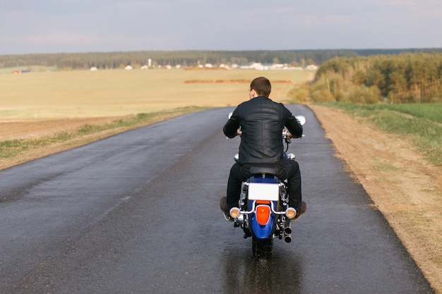 Man on motorcycle