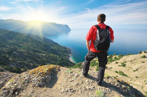 Man in mountain