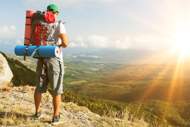 Man in the mountains