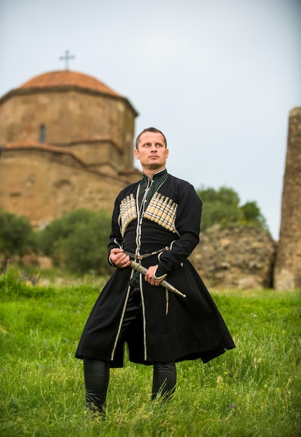 A man in the national dress of Georgia, Mtskheta