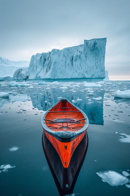 Man navigating in the sea with his Kayak