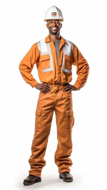 Premium Photo | A man in an orange jumpsuit stands in front of a white