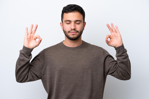 写真 孤立した背景上の男