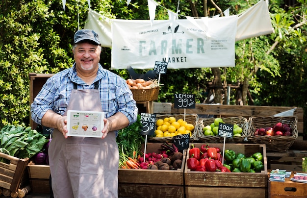 Man owner fresh gracery organic shop