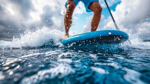 Man Paddle Boarding on Water