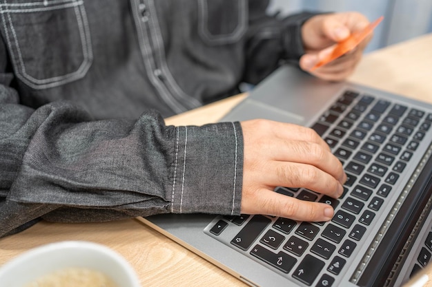 Man paying with credit card