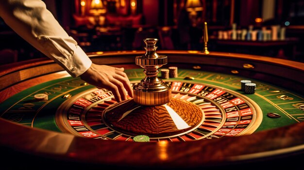 Man Placing Candle on a Roule Generative AI