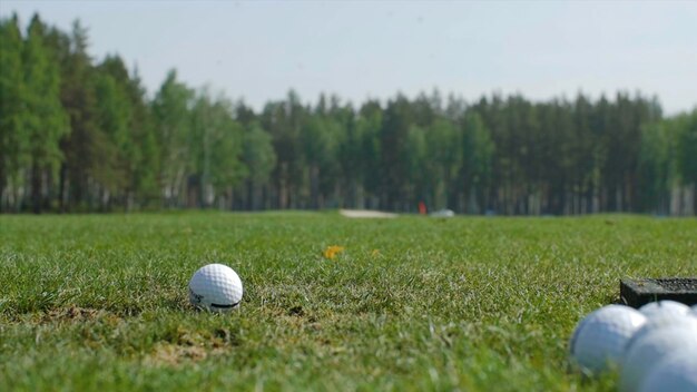 Man playing game of golf man hitting golf ball