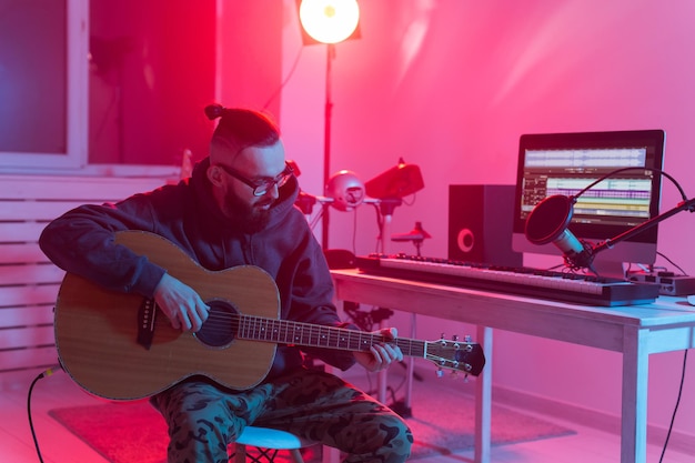 man playing guitar