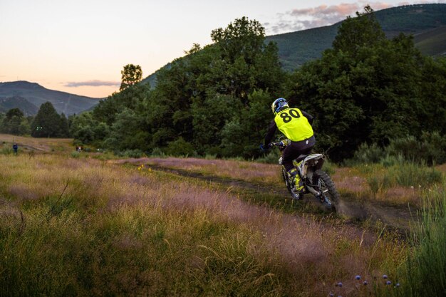 Man playing motocross