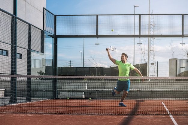 Man playing padel