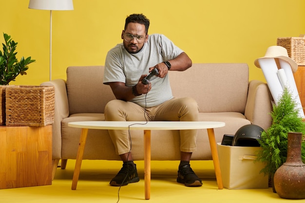 Man Playing Videogame