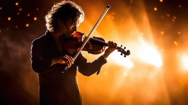 man playing violin