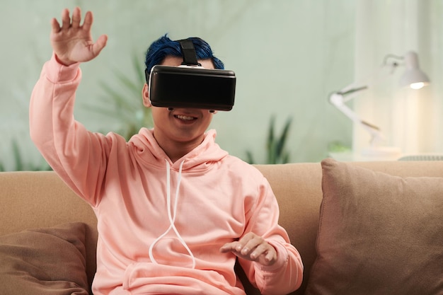 Man Playing Virtual Reality Game