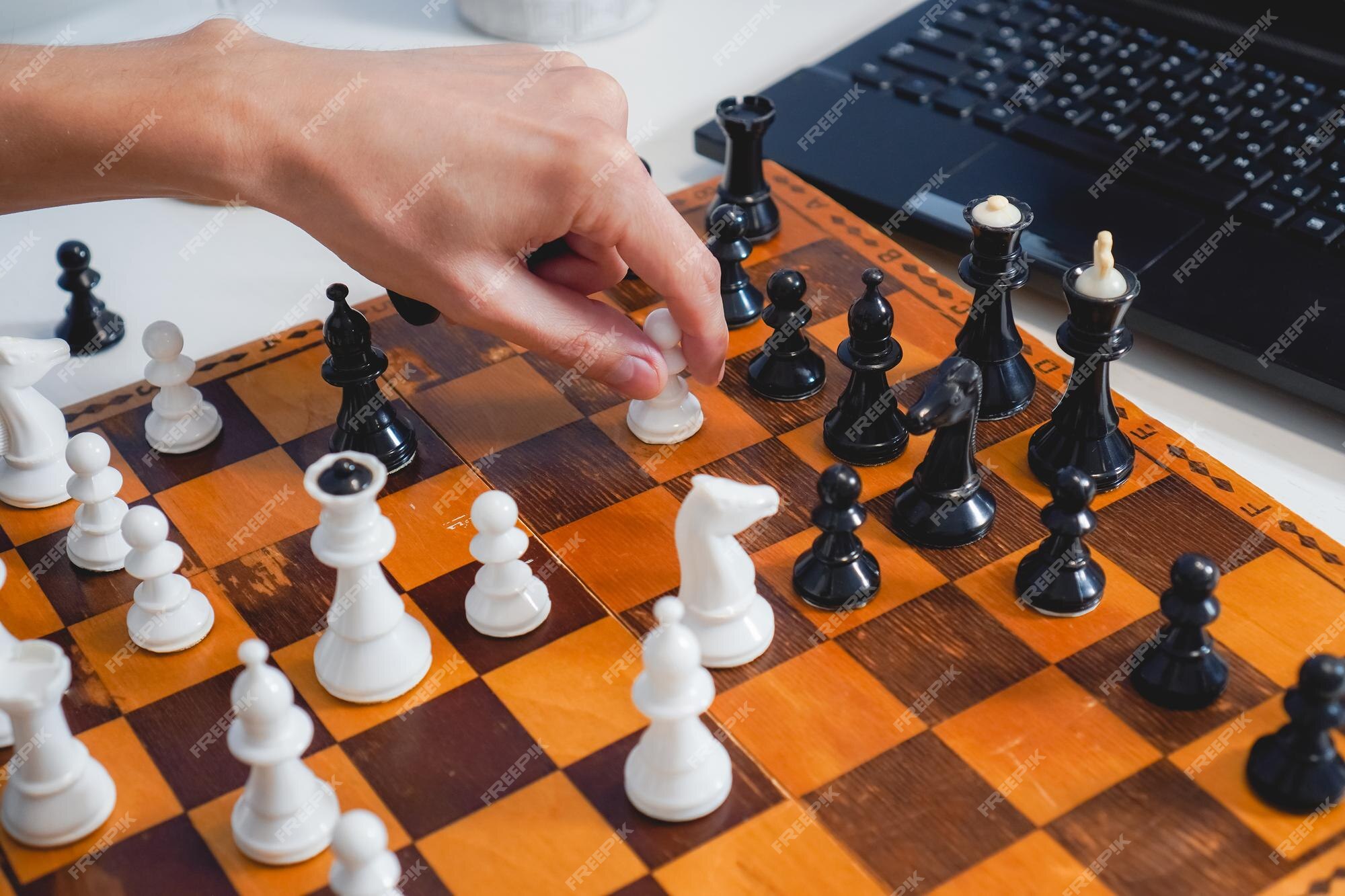 Browse Free HD Images of Chess Pieces In Focus On A Wooden Chess Board