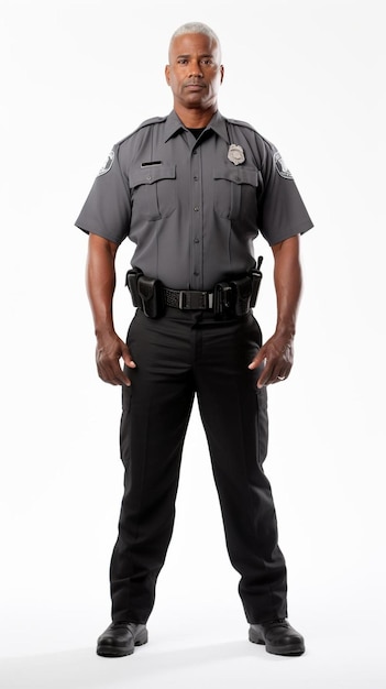 a man in a police uniform posing for a picture