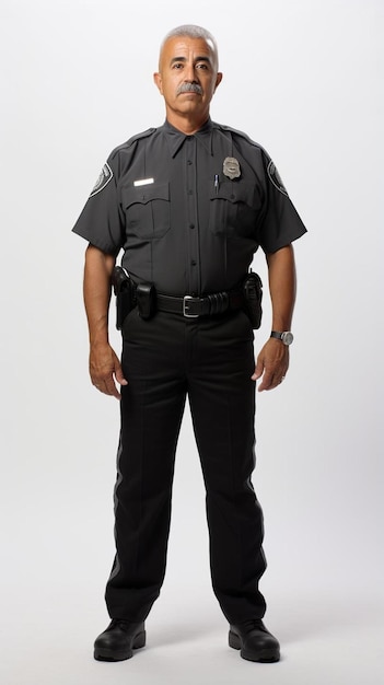 a man in a police uniform posing for a picture