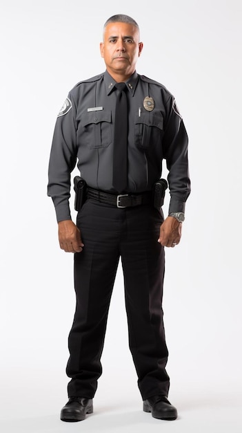 a man in a police uniform posing for a picture