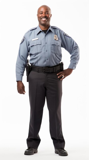 Photo a man in a police uniform posing for a picture