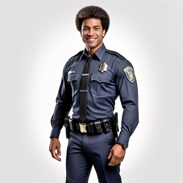 경찰 유니폼을 입은 남자