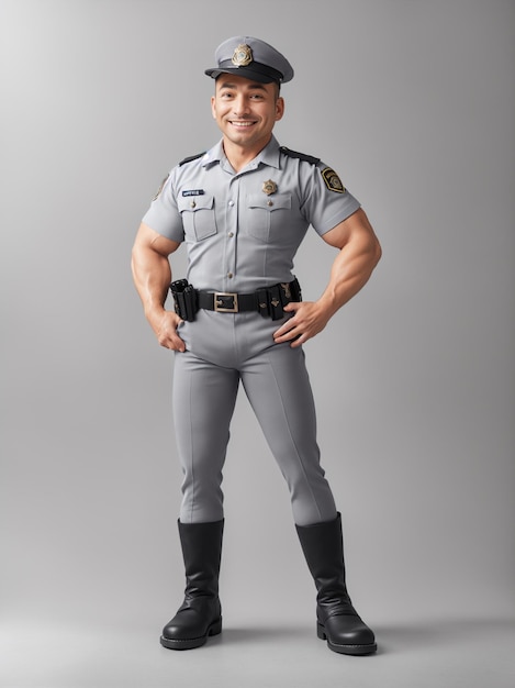 警察の制服を着た男