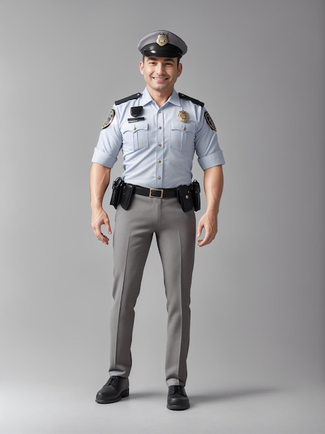 警察の制服を着た男