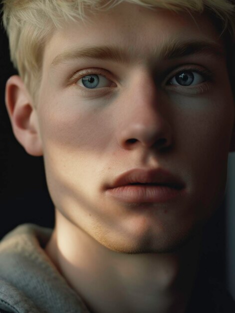 Man Portrait Closeup Generated by AI
