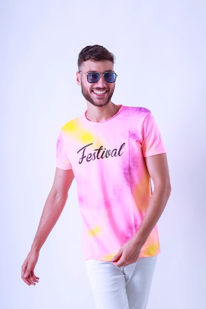 Man posing wearing Tshirt