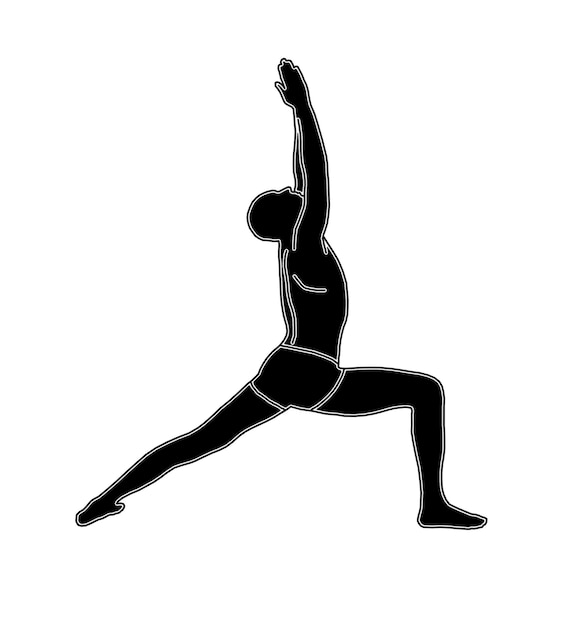 Man practicing yoga in position