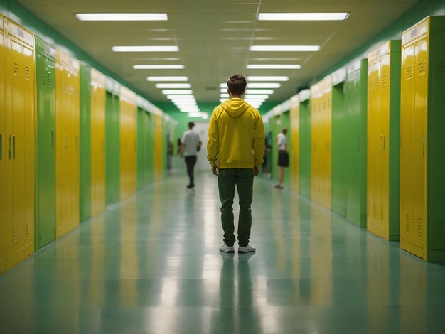 Photo man preparing for basketball game in locker