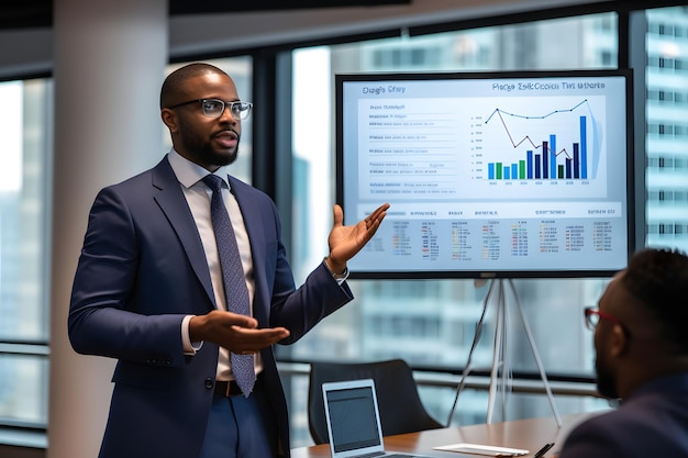 Man Presenting to Group of People