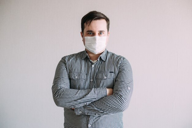 Man in a protective mask against coronavirus