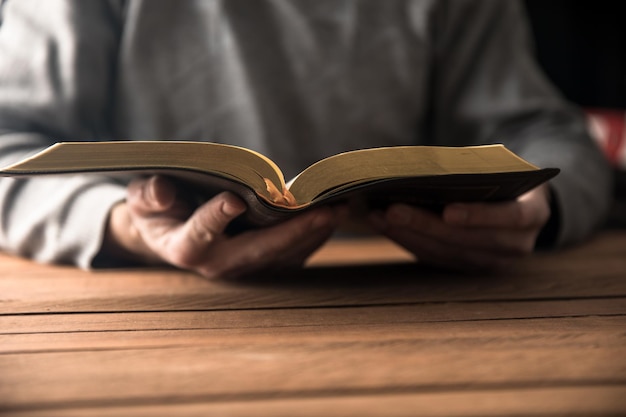 Man reading Bible