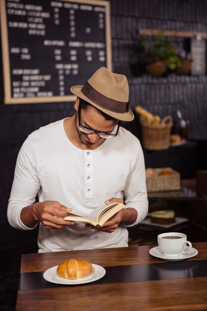 Man reading a book