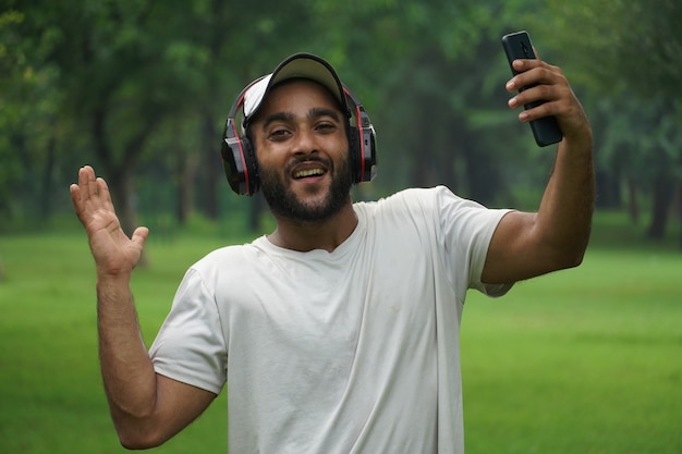 Man received a happy news in his mobile