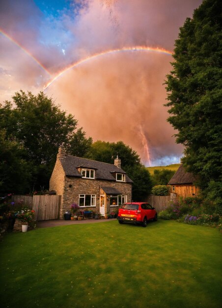 Man received huge exciting chance outside the door of his cottage with Fireworks and rainbows