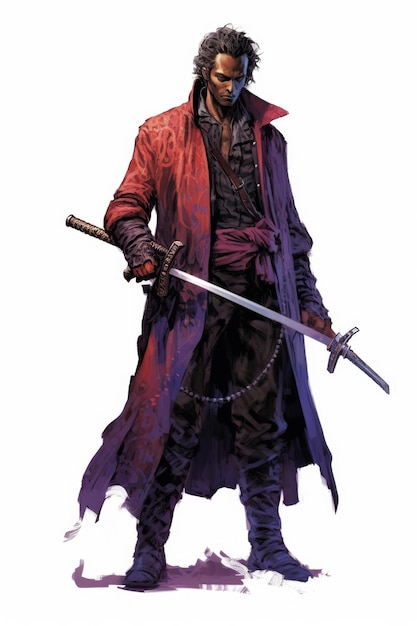 A man on a red coat