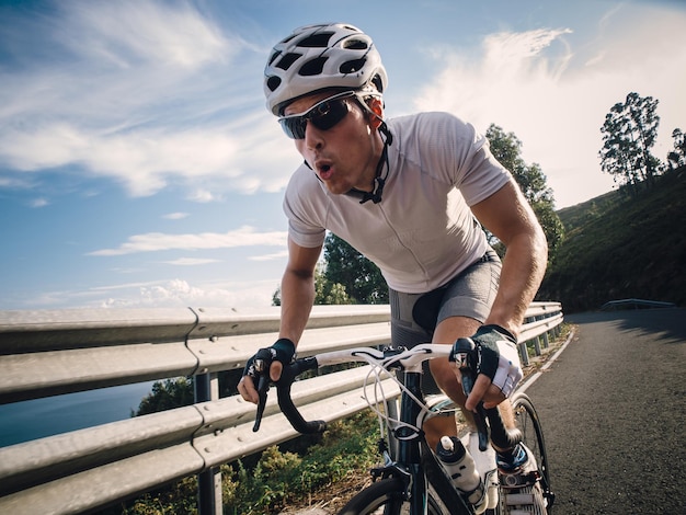 man riding bicycle