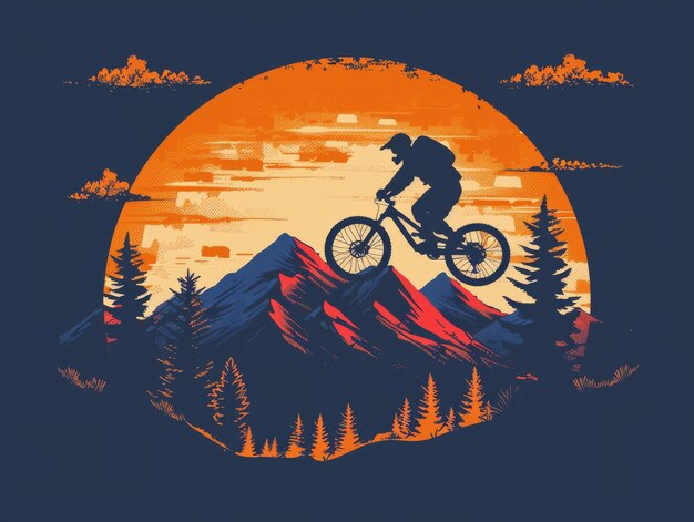 Man Riding Bike Up Mountain