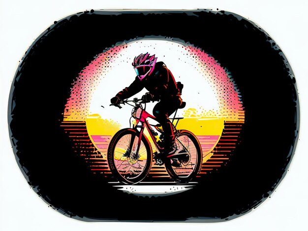 Мужчина едет на велосипеде с шлемом.