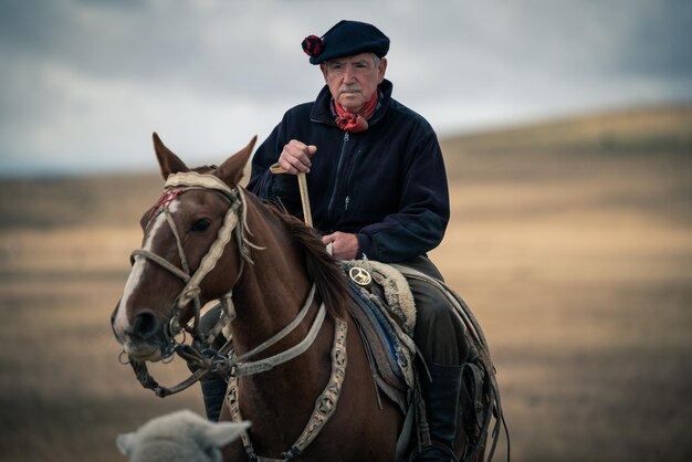 Man riding horse