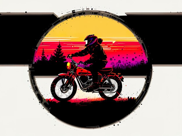 Photo a man riding a motorcycle with the word adventure on the back.