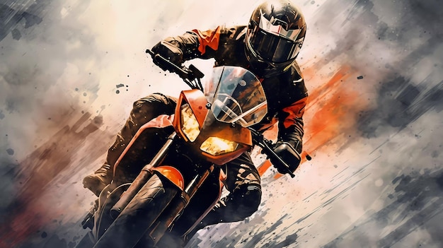 A man riding a motorcycle with the word dirt bike on the cover