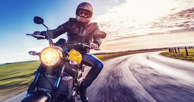 man riding motorcycle