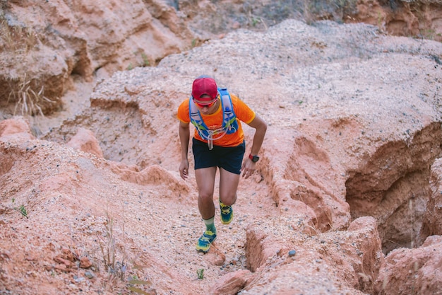 A man Runner of Trail