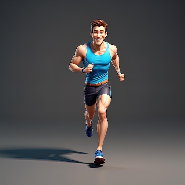 Фото Мужчина бегает по утрам бегает спортсмен в спортивной одежде молодой человек бегает в городе спорт