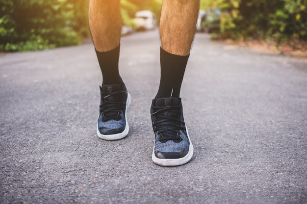 Man running on the street