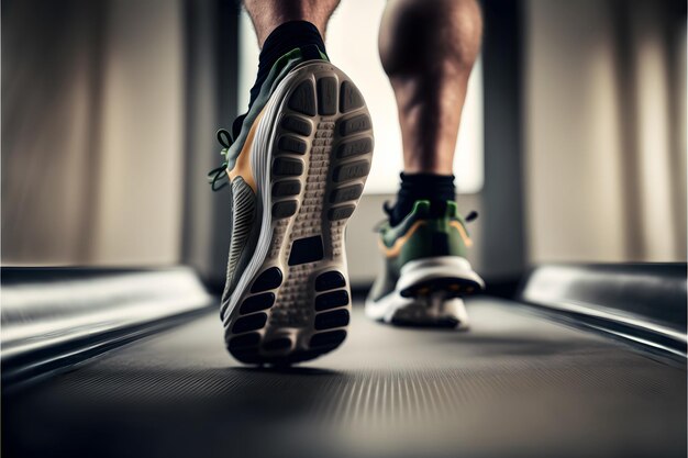 man running with running shoes