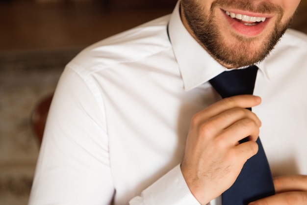 Man's style. dressing suit, shirt and cuffs