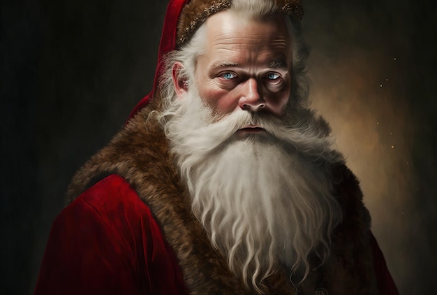 Man in Santa Claus outfit in a portrait